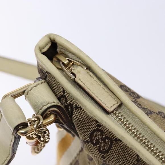 GUCCI GG Canvas Sherry Line Shoulder Bag Beige Gold - Picture 15 of 16